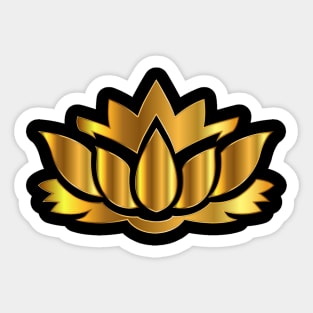 Gold Lotus Sticker